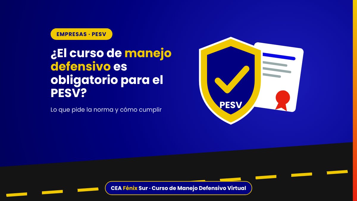 Curso de manejo defensivo para el PESV de empresas