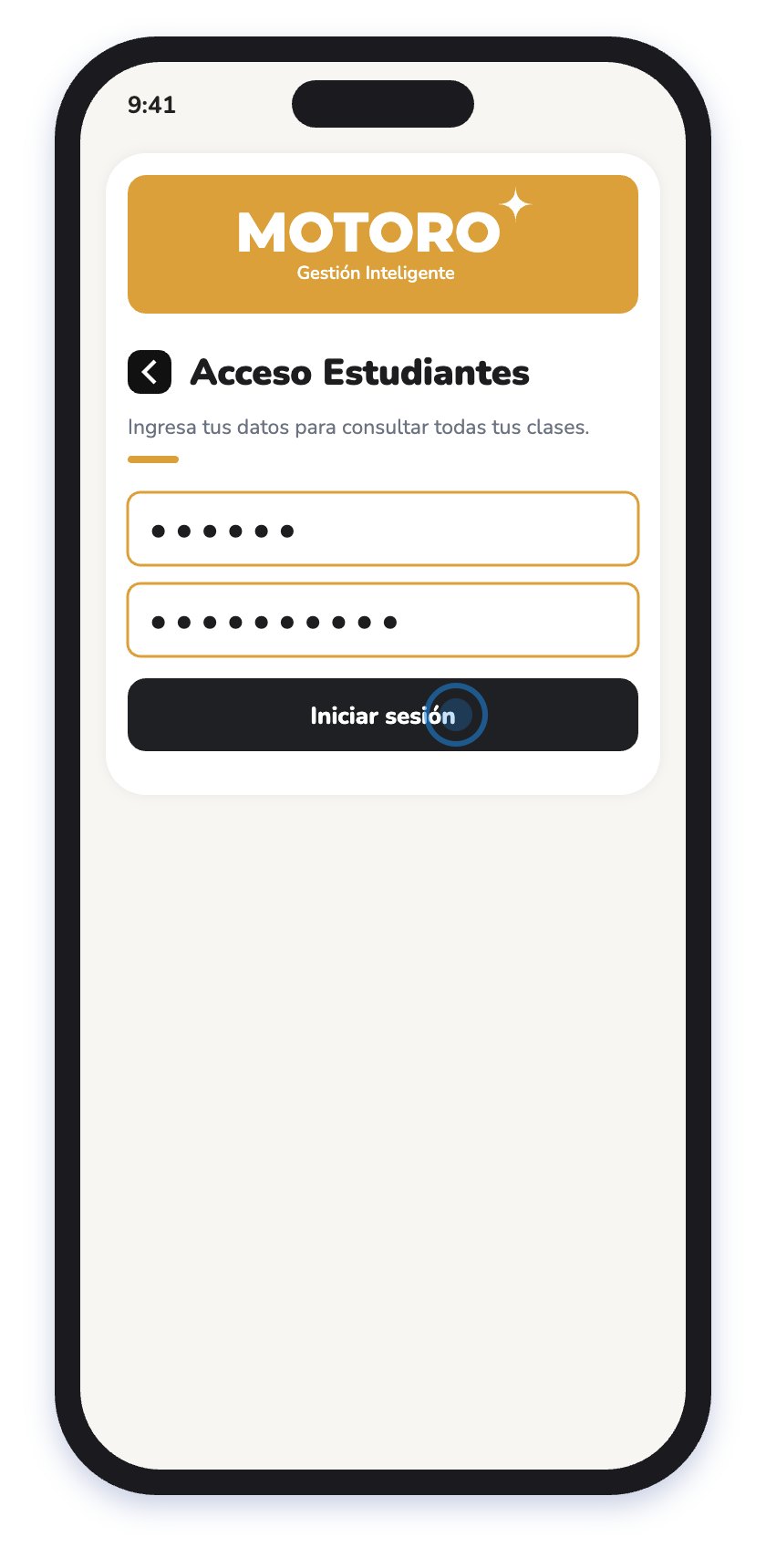 Portal Motoro: ingreso con código de escuela e identificación